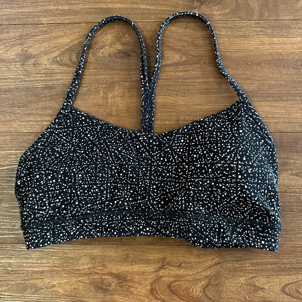 Black/White print Lululemon Y Bra - Size 10